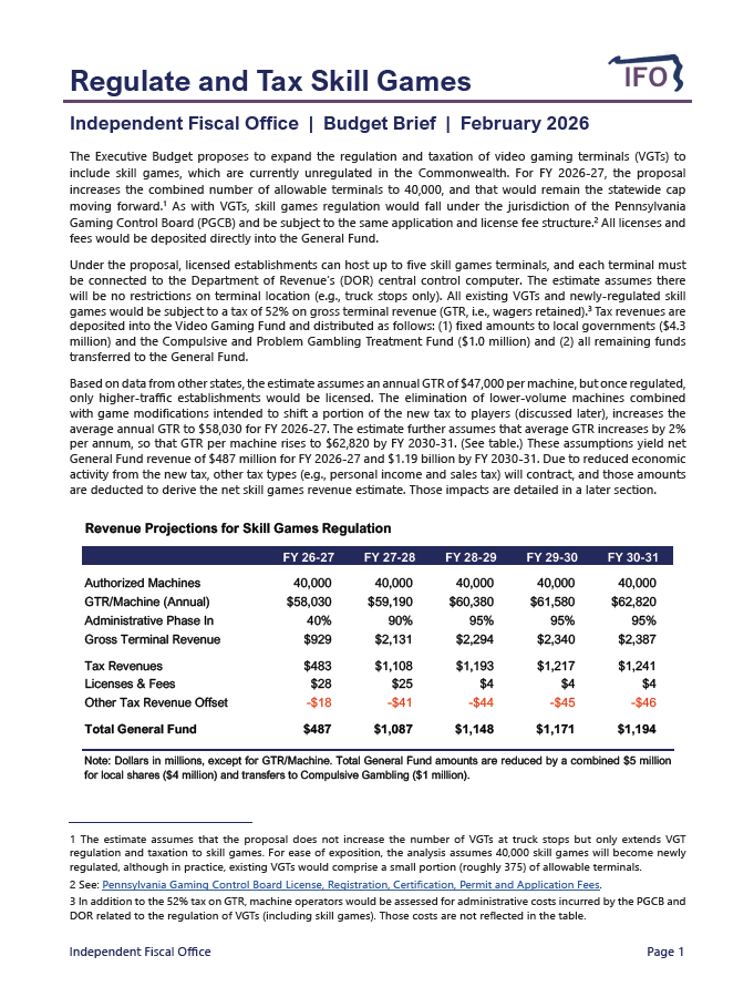 Release thumbnail - Regulate and Tax Skill Games - 2026-02-18