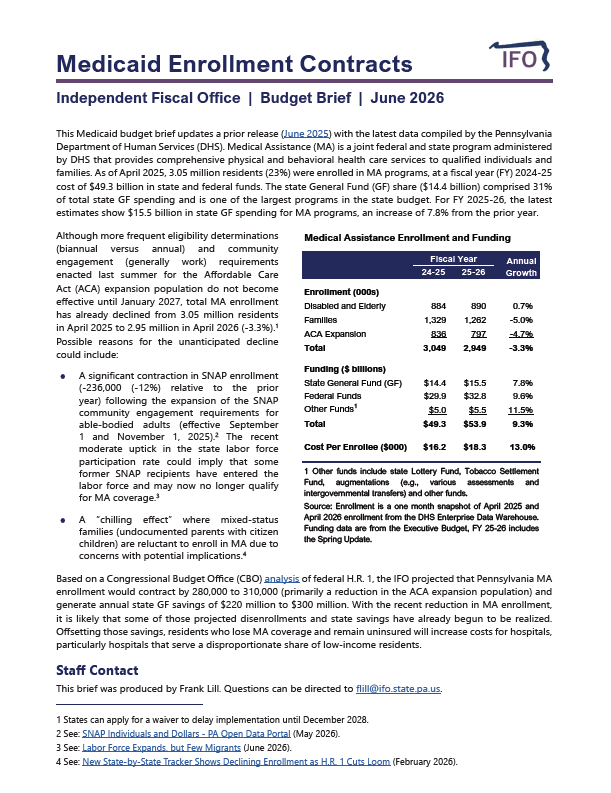 Release thumbnail - Medicaid Enrollment Contracts - 2026-06-11