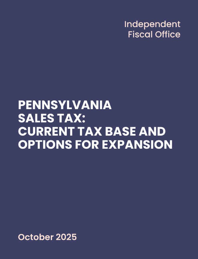 Release thumbnail - Pennsylvania Sales Tax: Current Tax Base and Options for Expansion - 2025-10-23